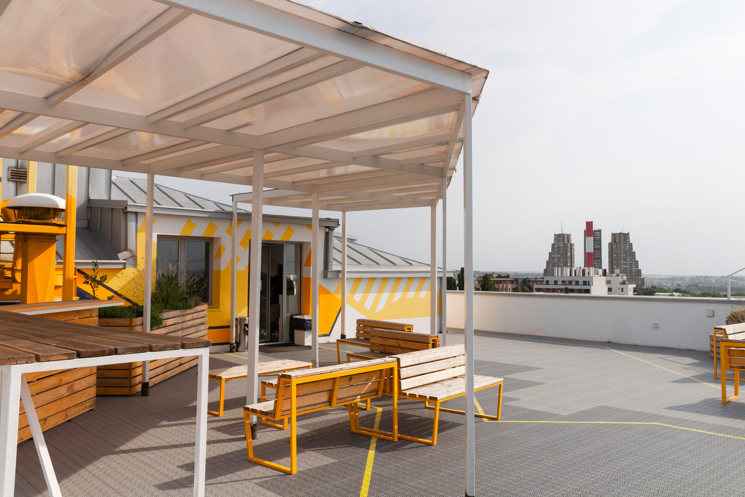 NOVELIC Green Hill office roof, overlooking the iconic West City Gates